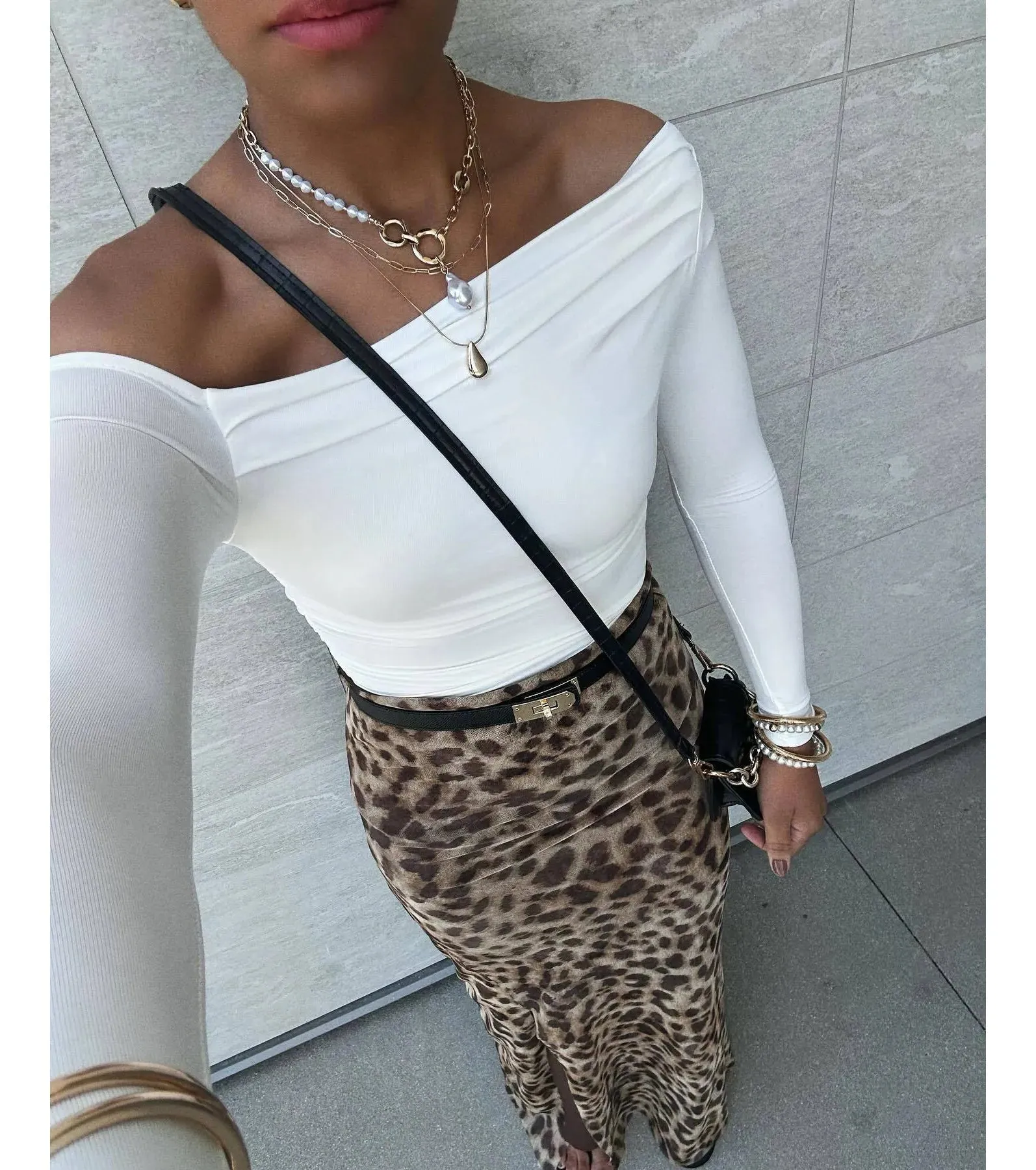 Looking Flawless Smooth Off-The-Shoulder Top