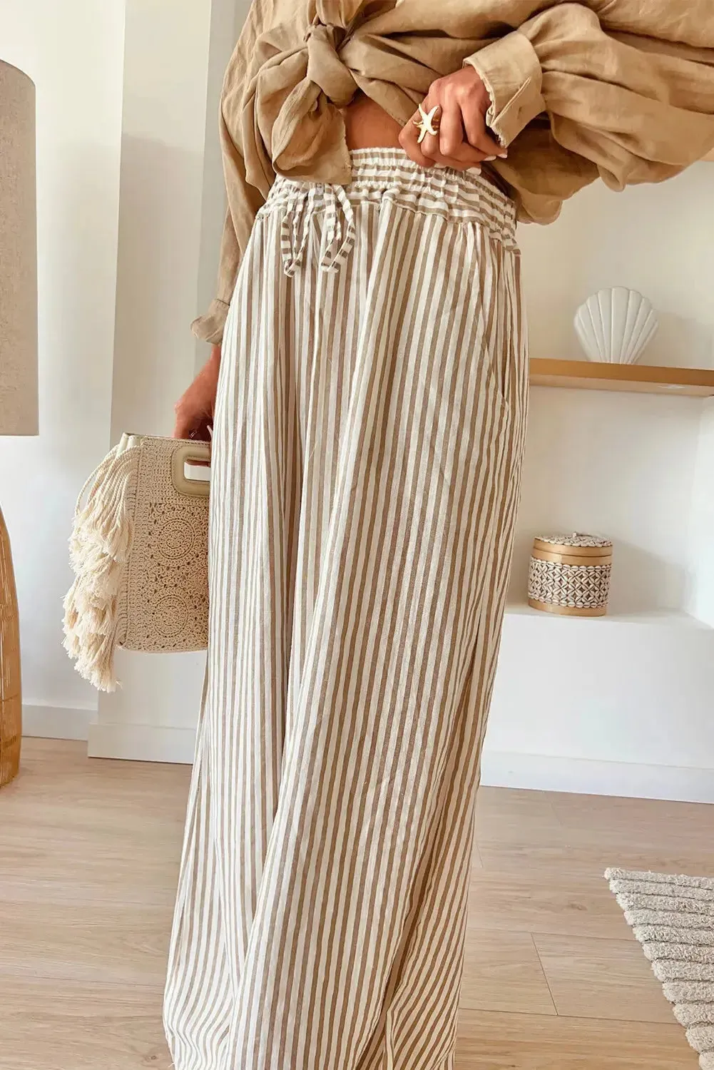 'Lumen' Striped Wide Leg Pants