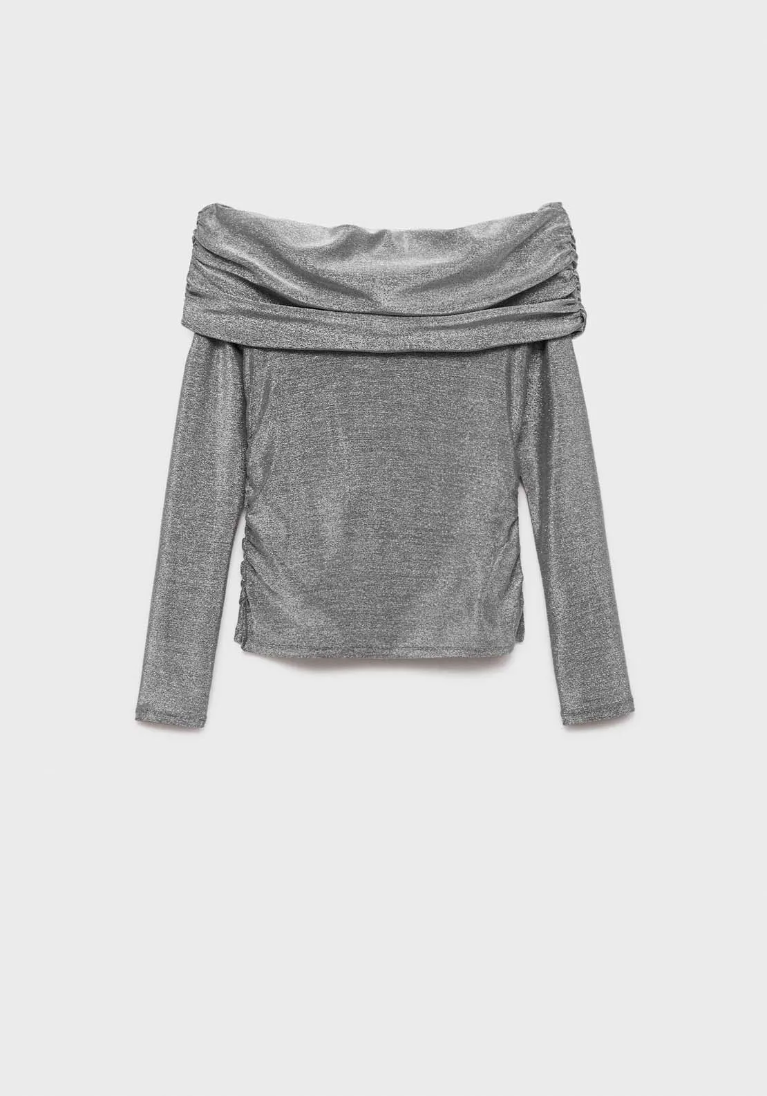Lurex off-the-shoulder top - Silver