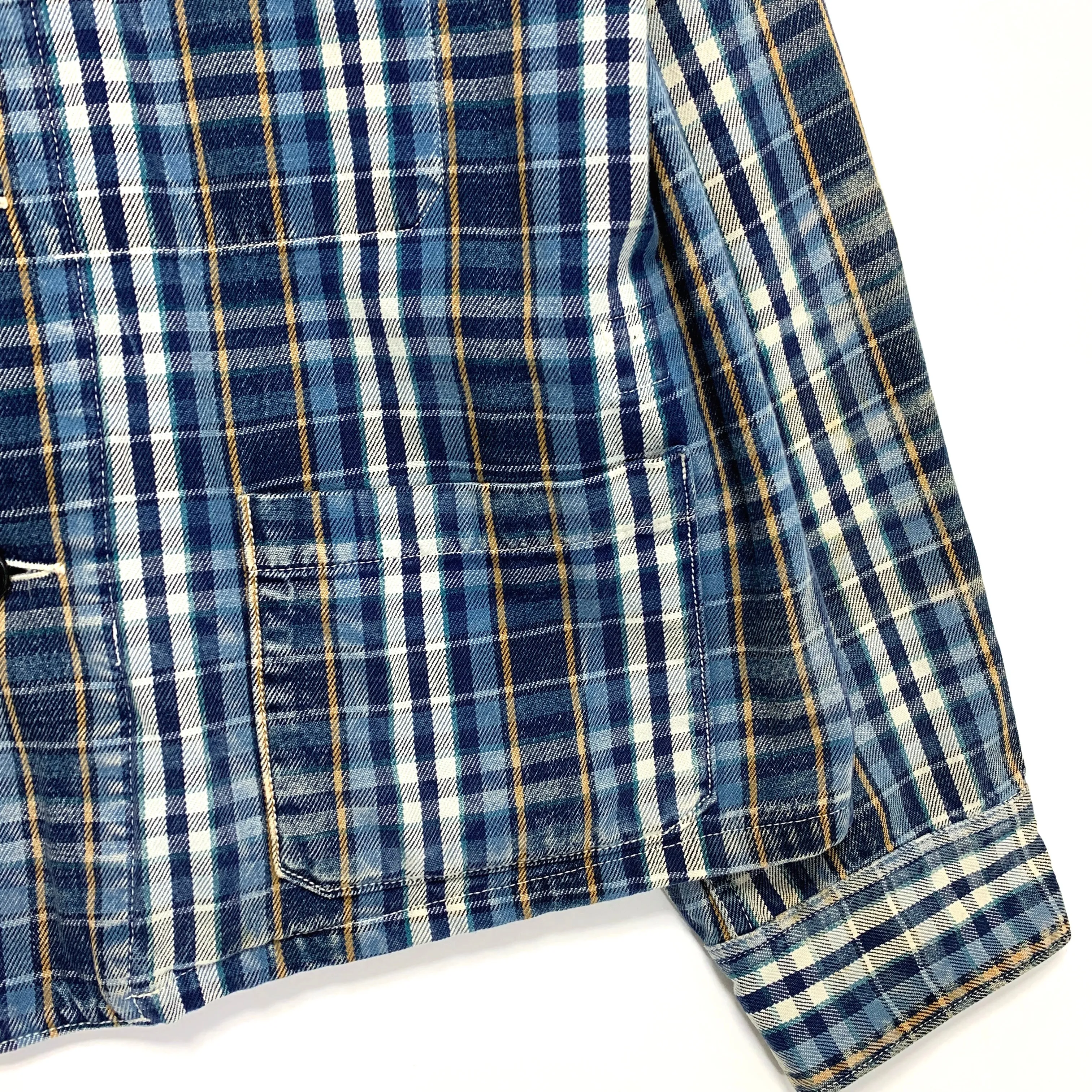 [M] Kapital Kiro Hirata Distressed Plaid Smock Jacket