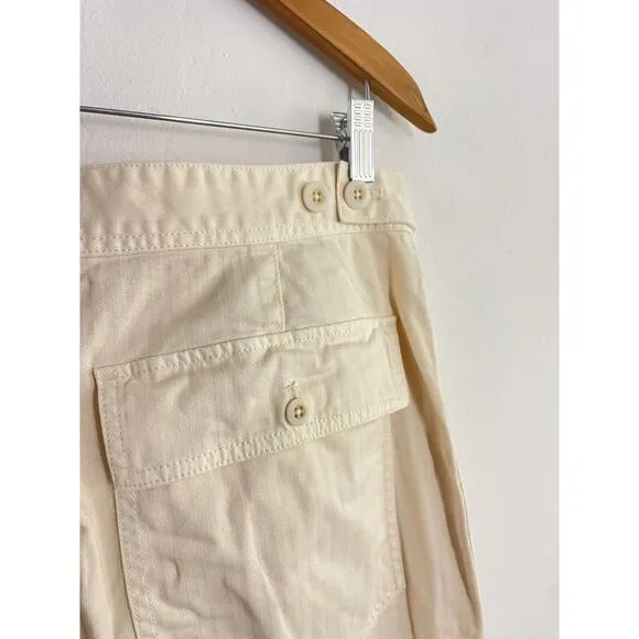 Madewell 32 Pants Perfect Vintage High Rise Wide-Leg Ankle Pant Utility Cream
