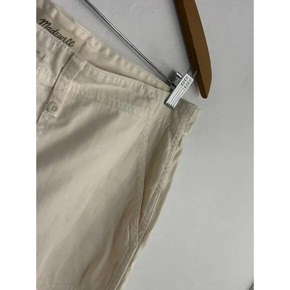 Madewell 32 Pants Perfect Vintage High Rise Wide-Leg Ankle Pant Utility Cream