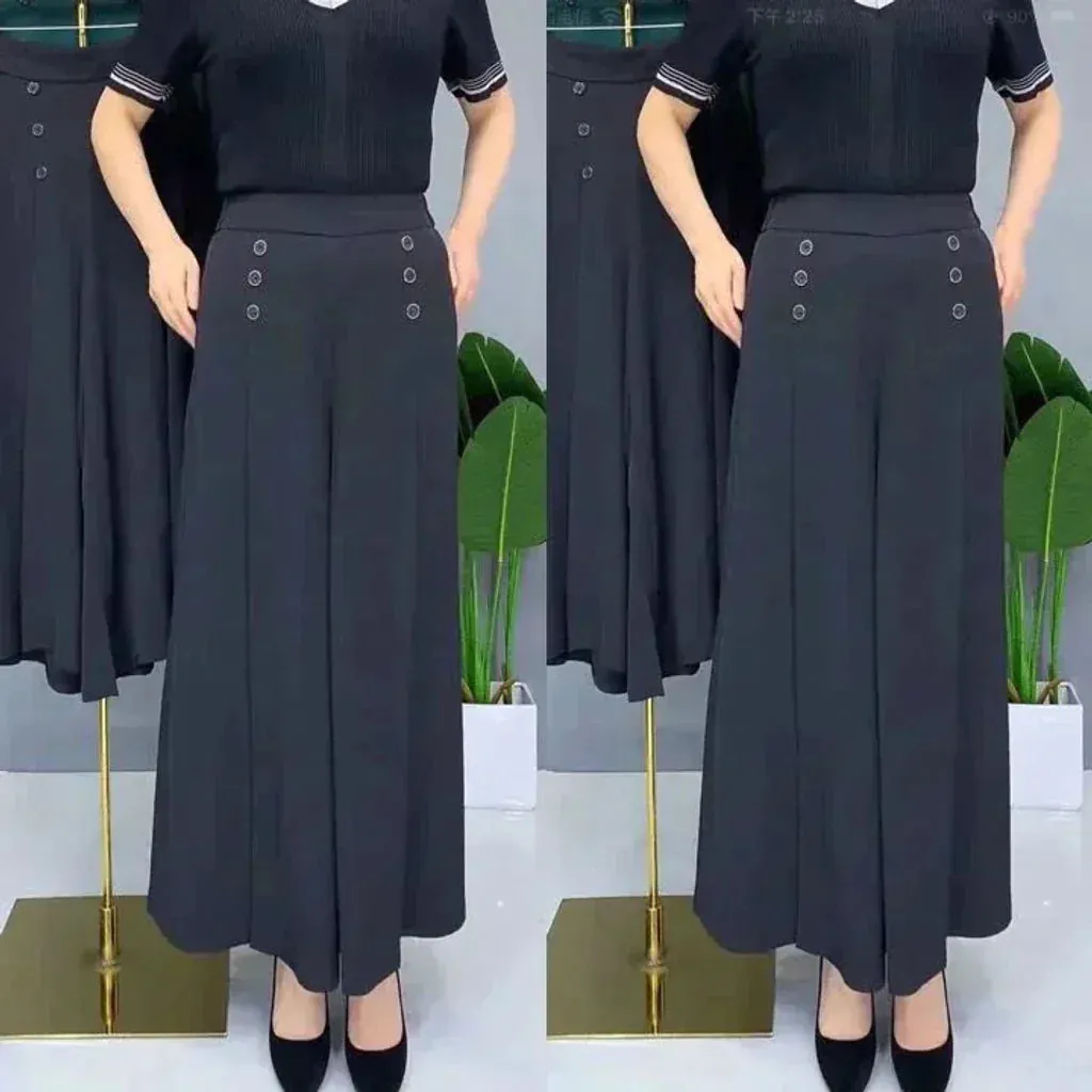 Malou - Stylish Pleated Wide Leg Pant
