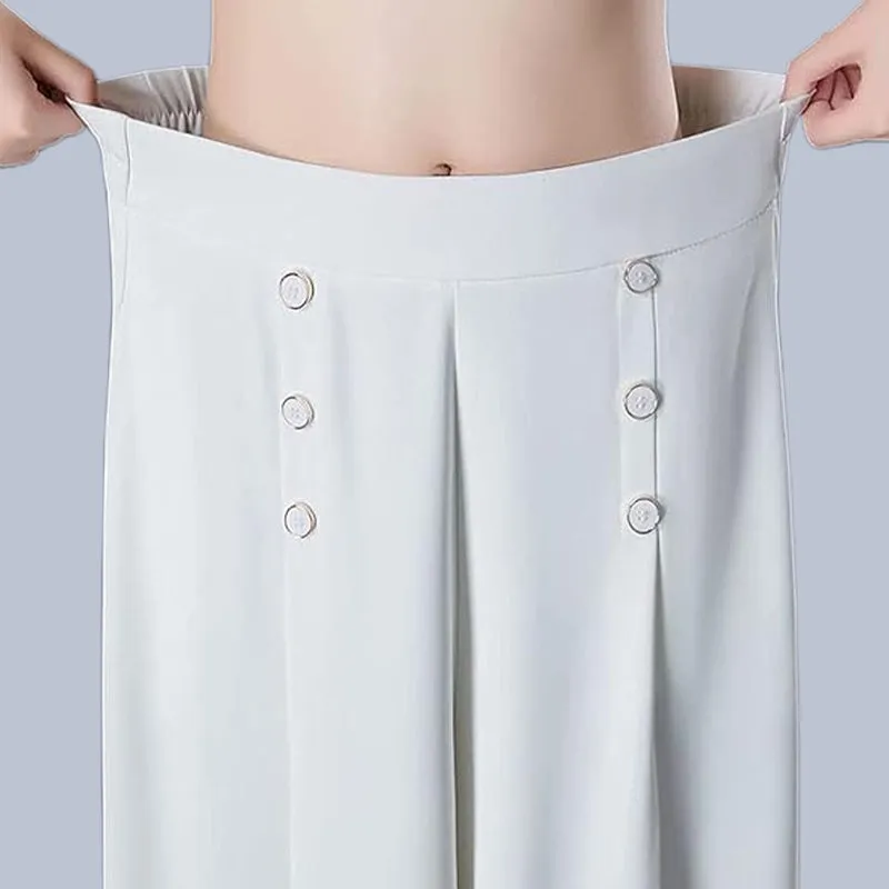 Malou - Stylish Pleated Wide Leg Pant