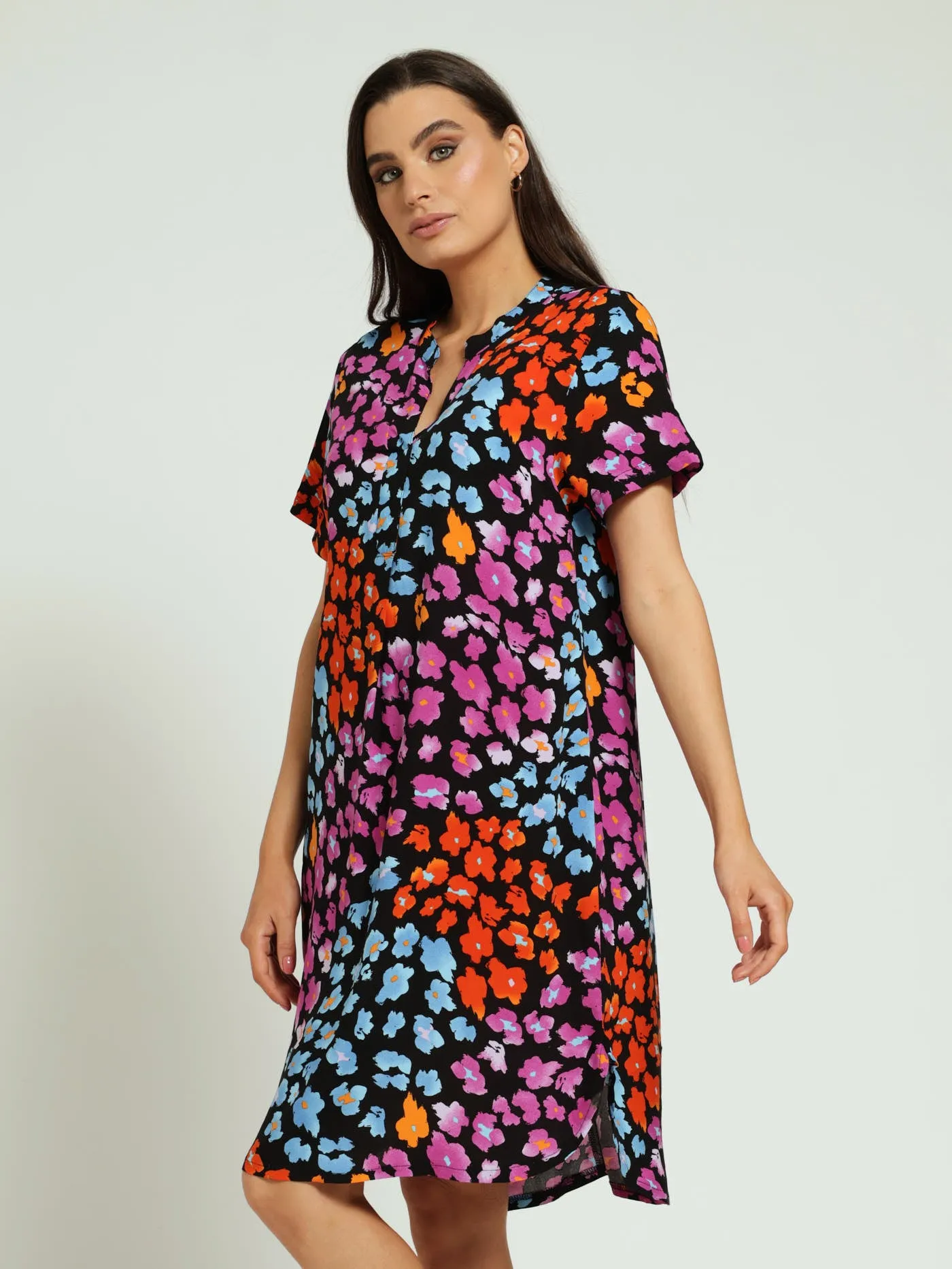 Mandarin Shift Dress