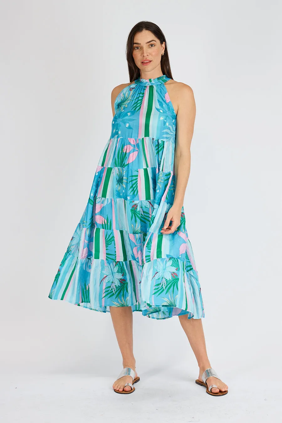 Mariah Tiered Halter - Lagoon