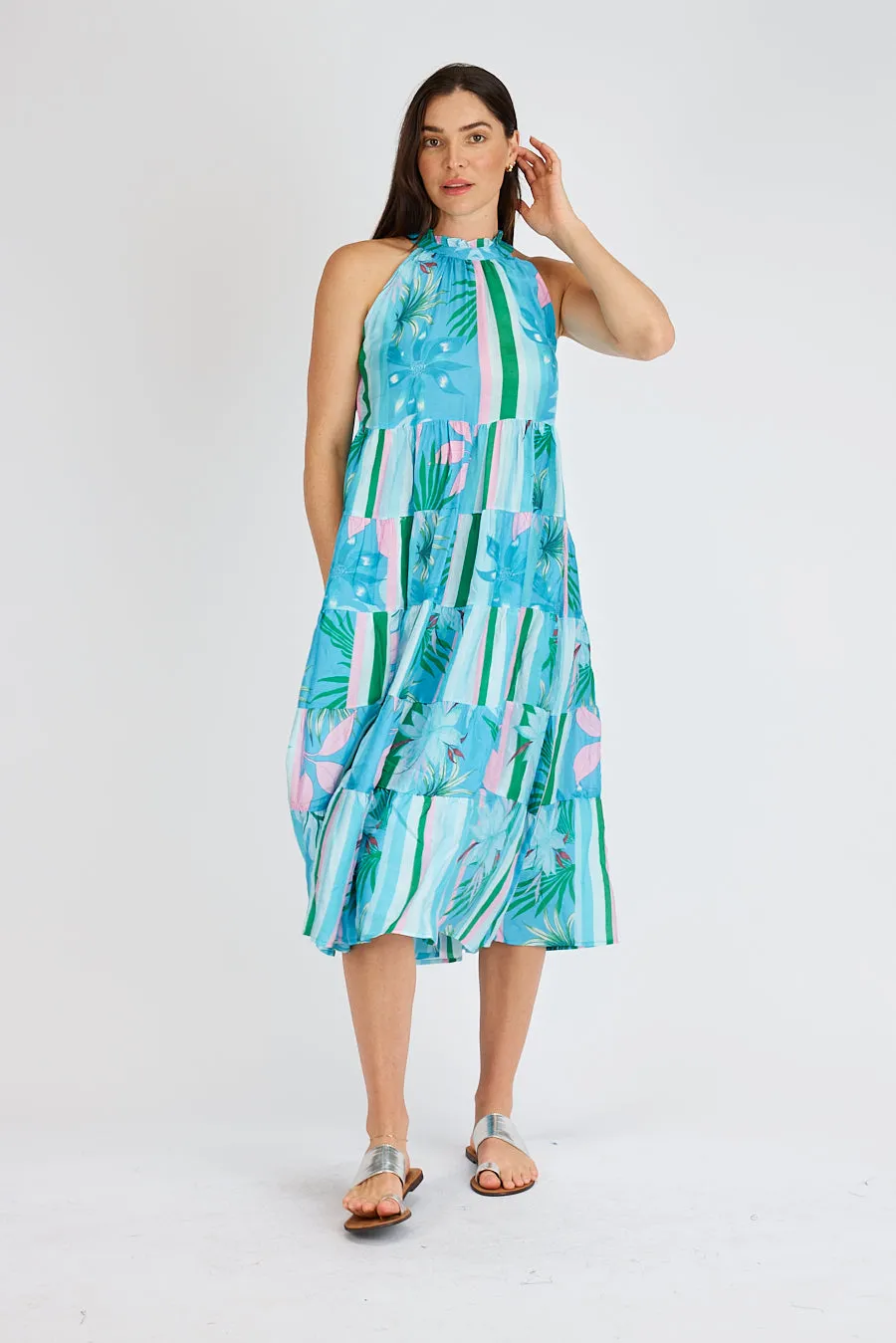 Mariah Tiered Halter - Lagoon