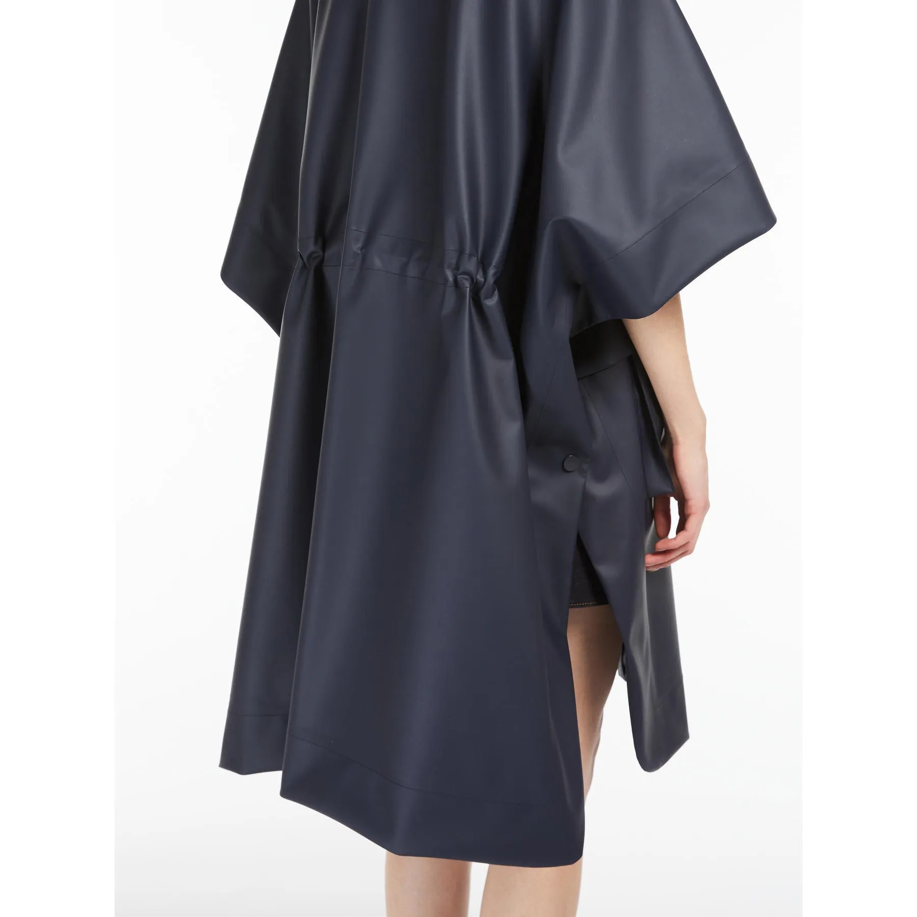 Max Mara MM Navy Carina Poncho Coat