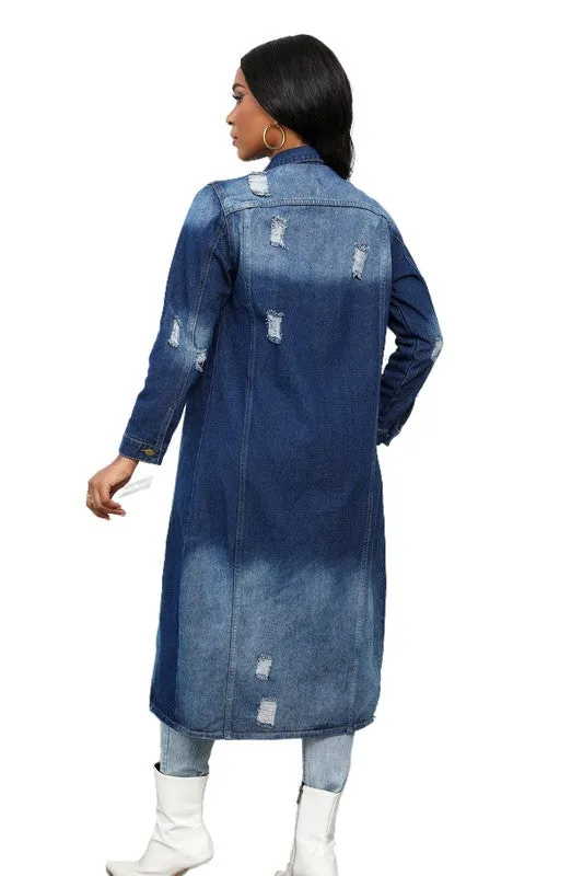 Maxi Long Denim Jacket