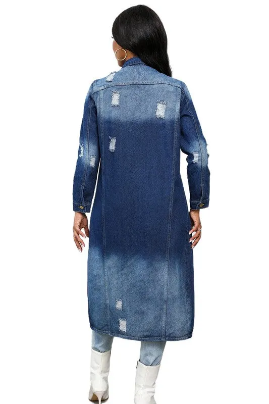 Maxi Long Denim Jacket