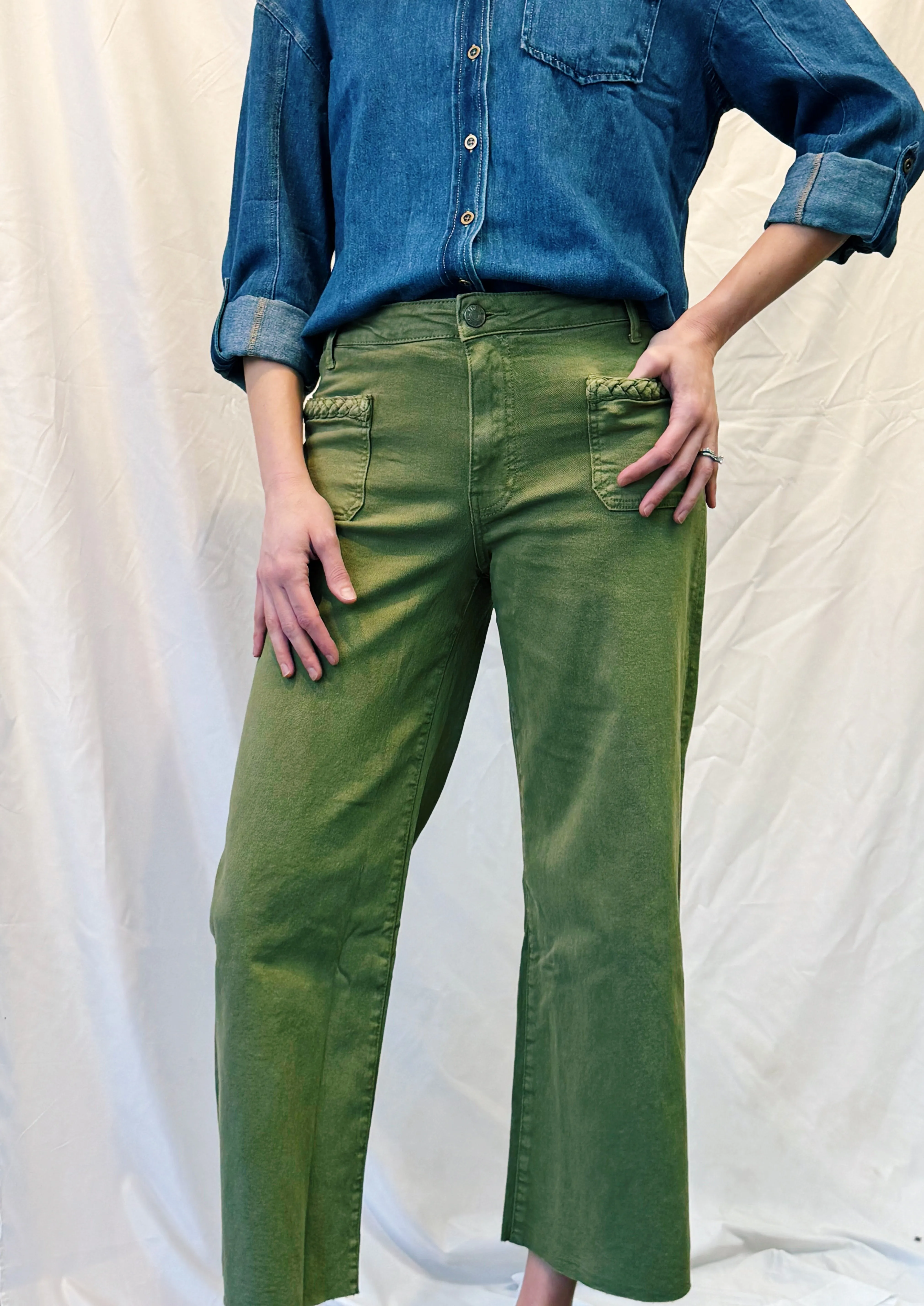 Meg Wide Leg: Olive