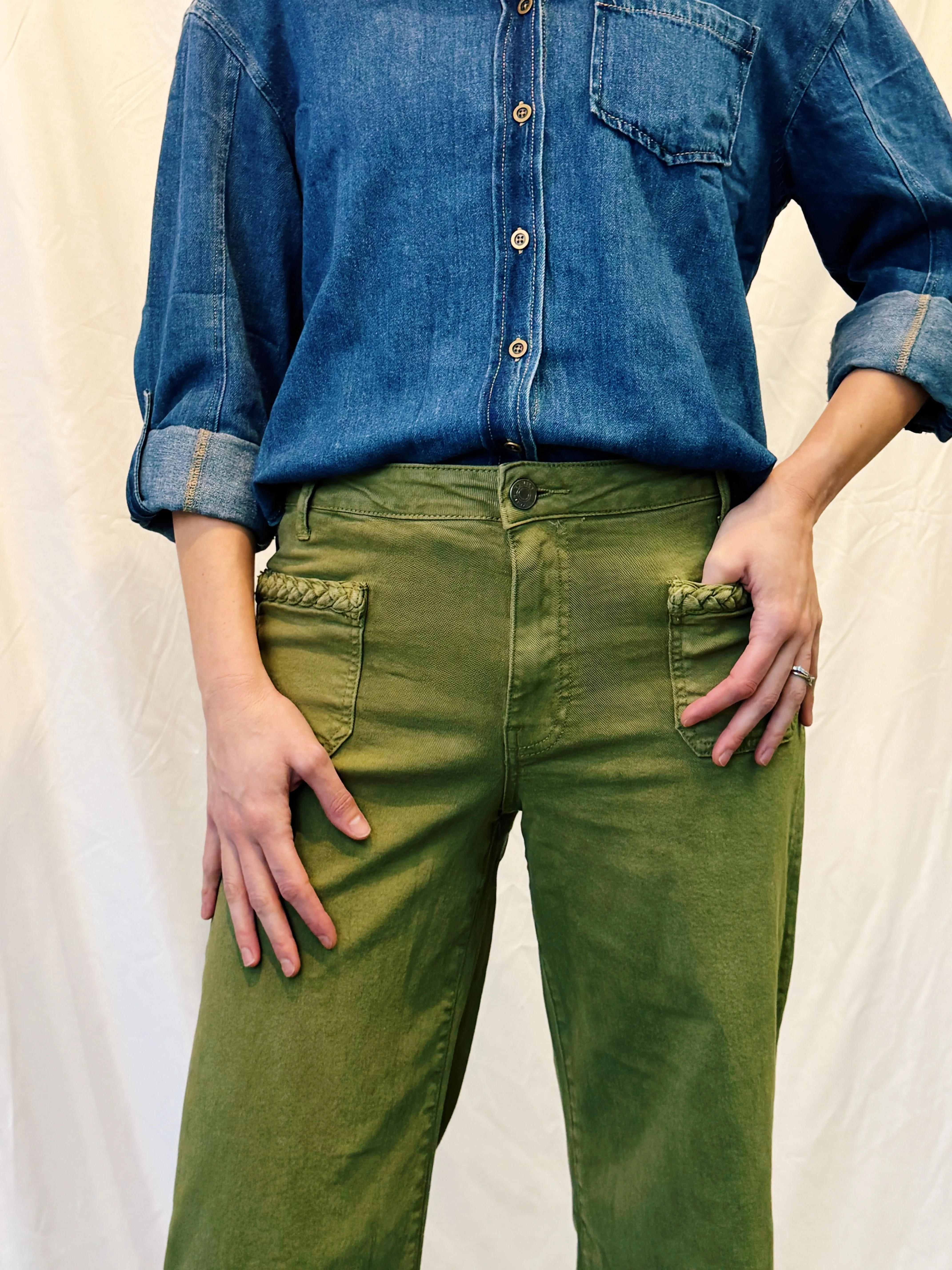 Meg Wide Leg: Olive