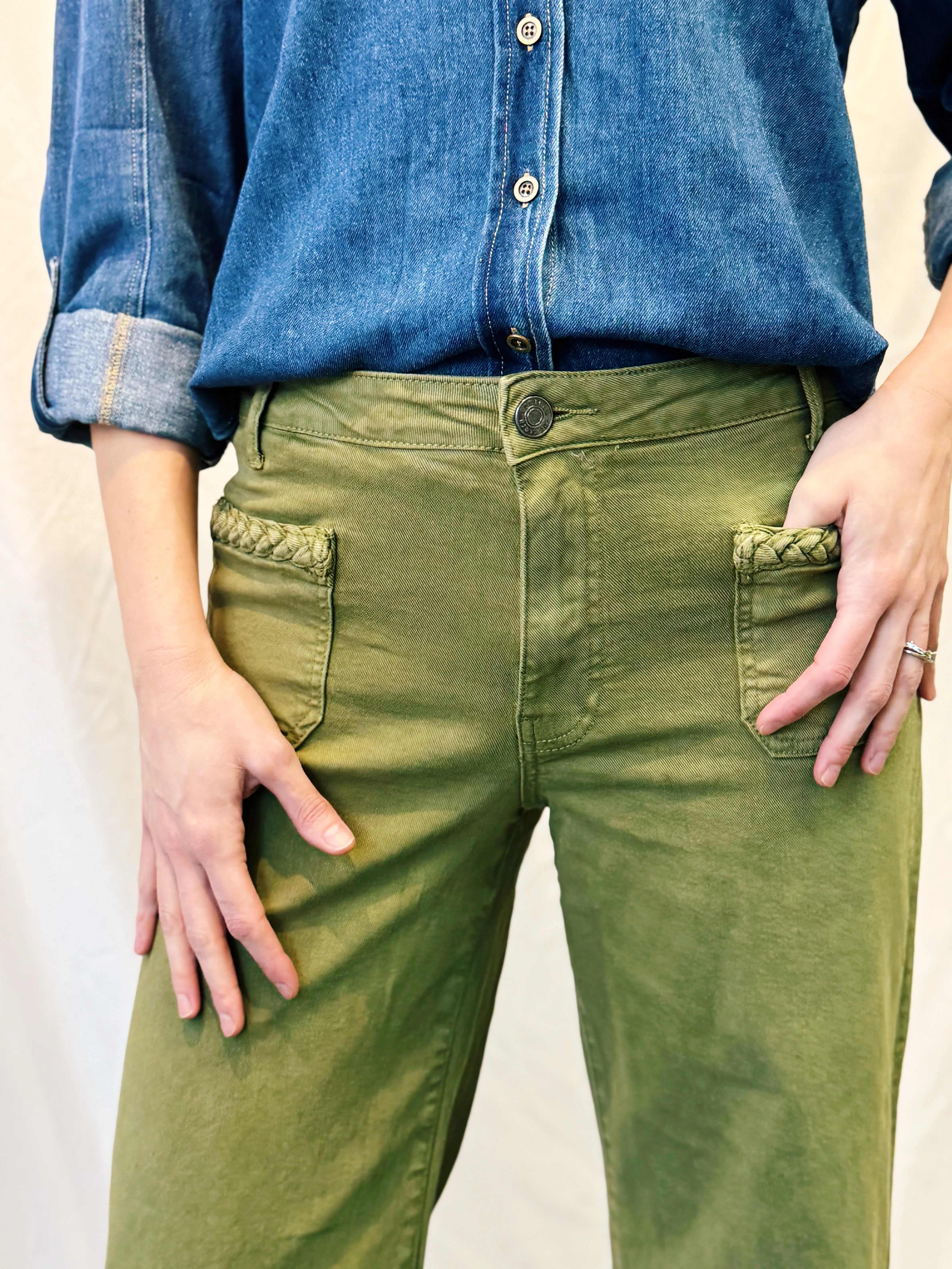 Meg Wide Leg: Olive