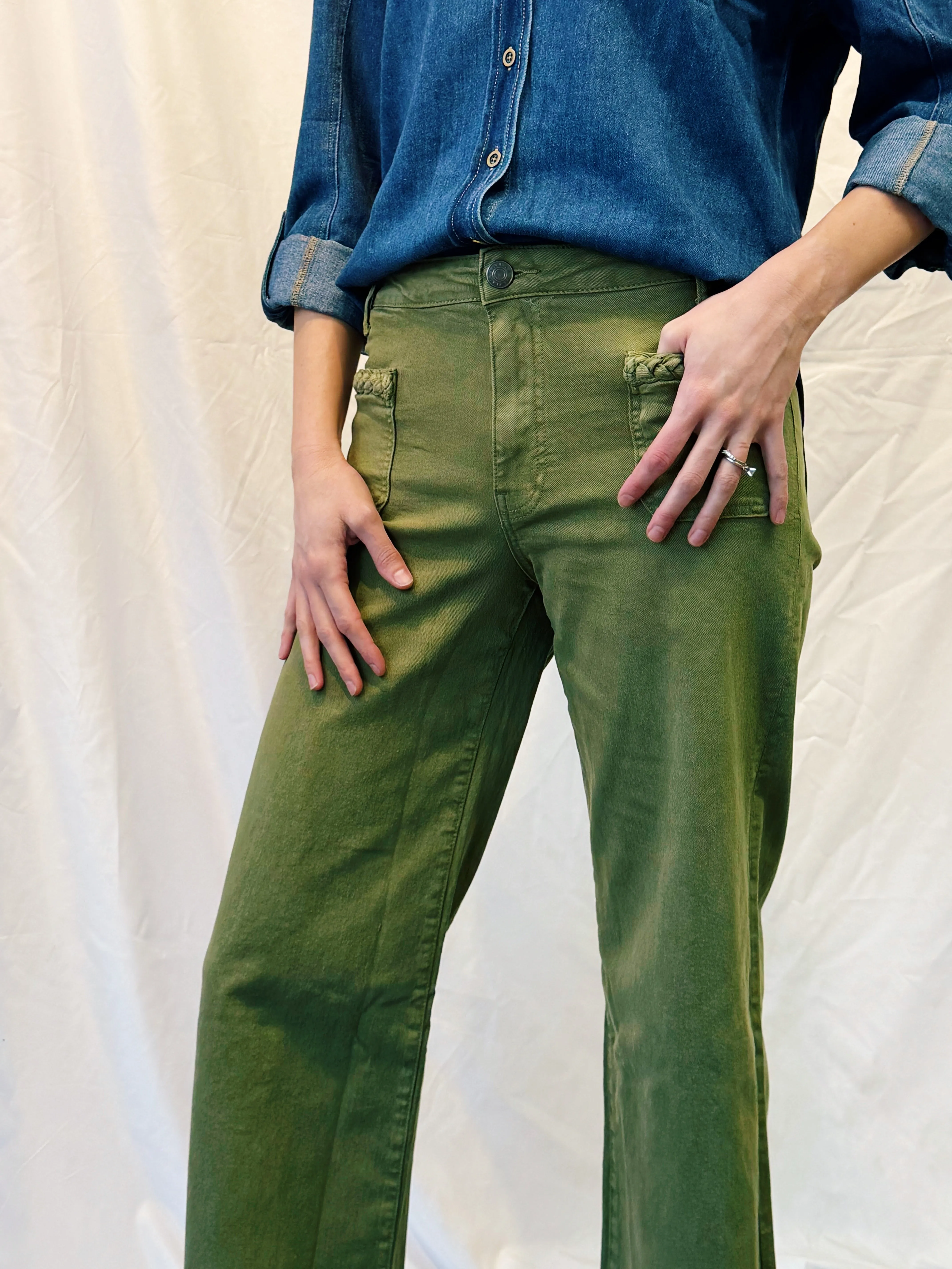 Meg Wide Leg: Olive