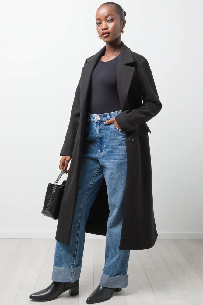 Melton Coat Black
