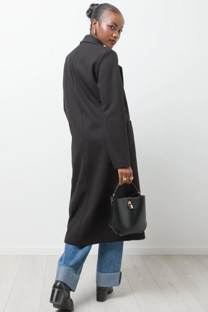 Melton Coat Black