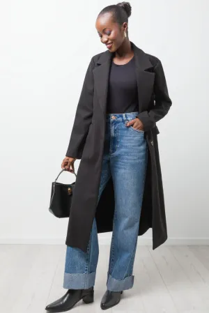 Melton Coat Black