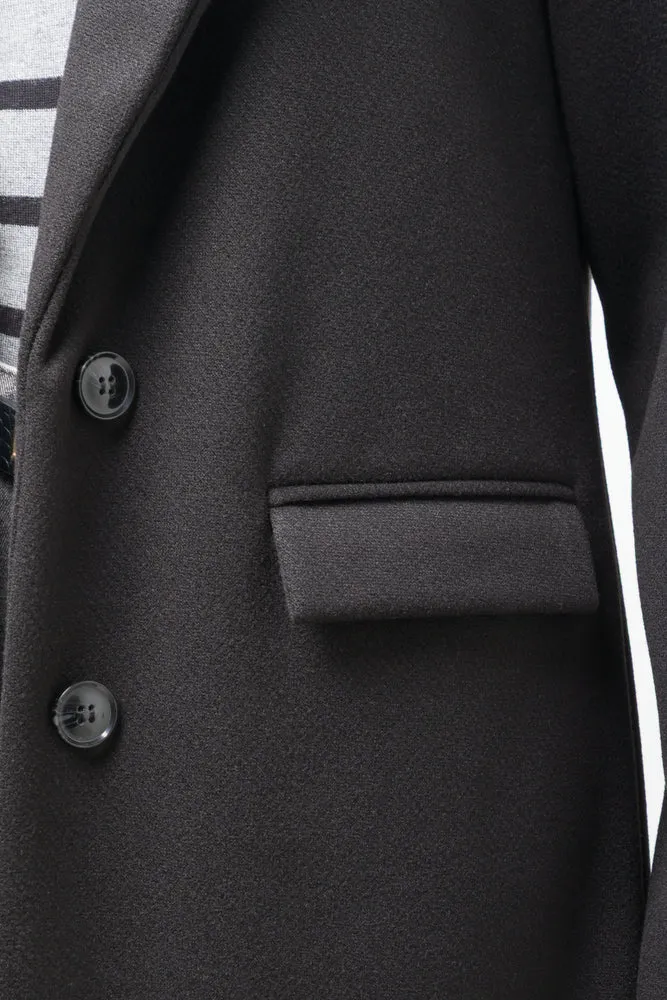 Melton Coat Black