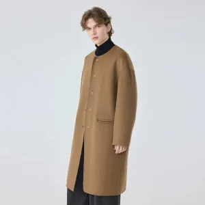 Men's Mid-Length Wool Blend Coat