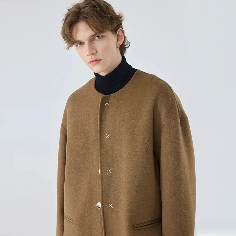 Men's Mid-Length Wool Blend Coat