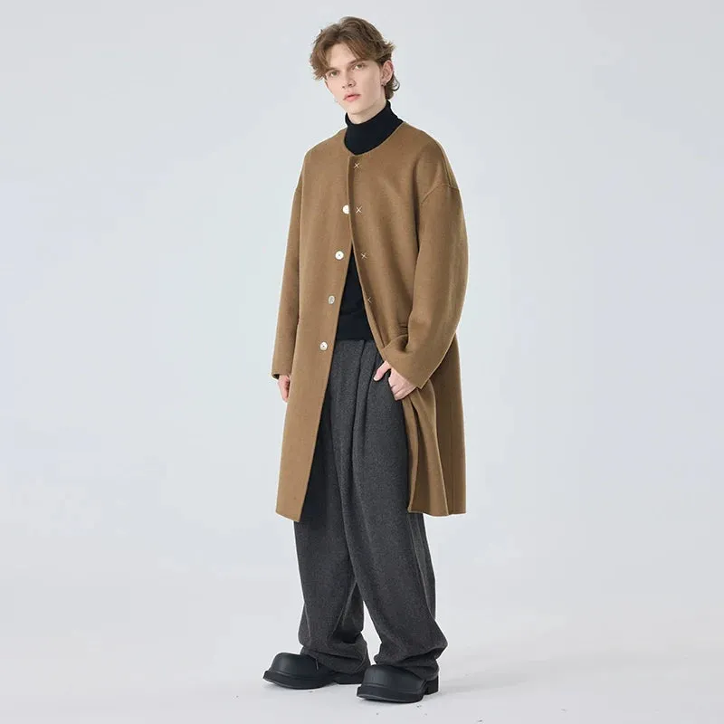Men's Mid-Length Wool Blend Coat