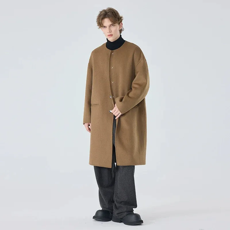 Men's Mid-Length Wool Blend Coat