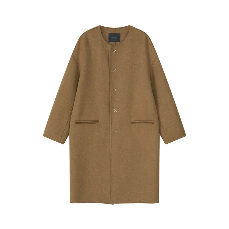 Men's Mid-Length Wool Blend Coat