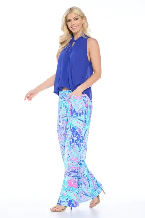 Mercedes Wide Leg Pants in Mint Dots