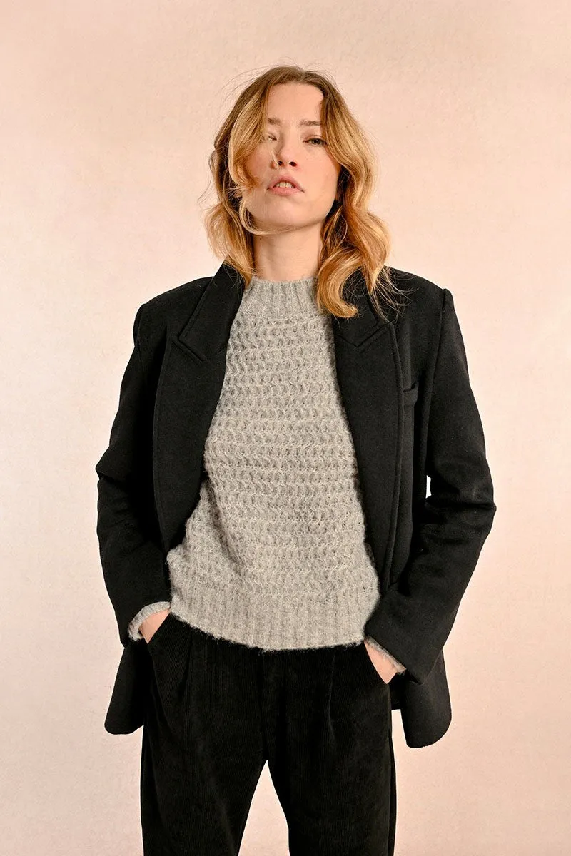 MID-LENGTH WOOL BLEND COAT