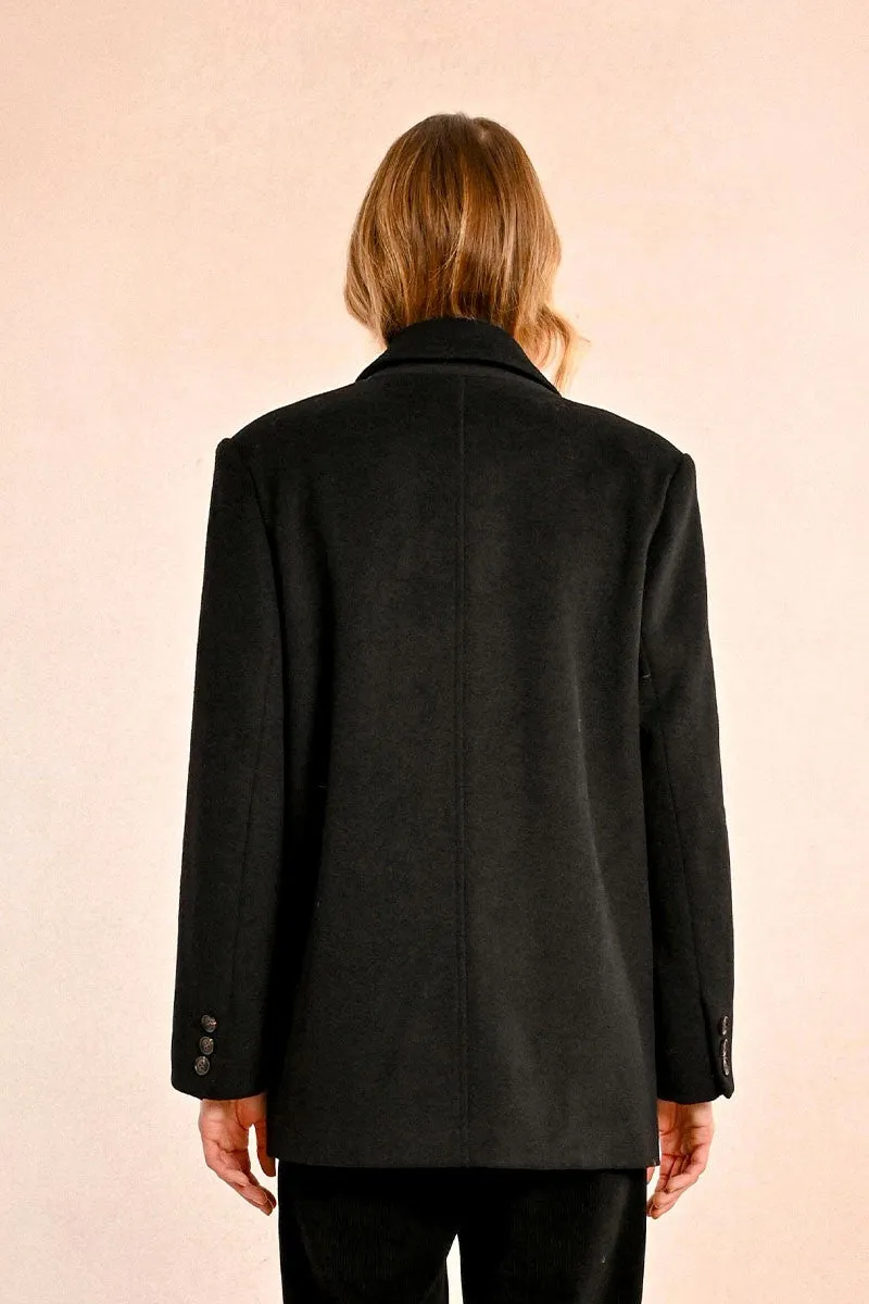 MID-LENGTH WOOL BLEND COAT