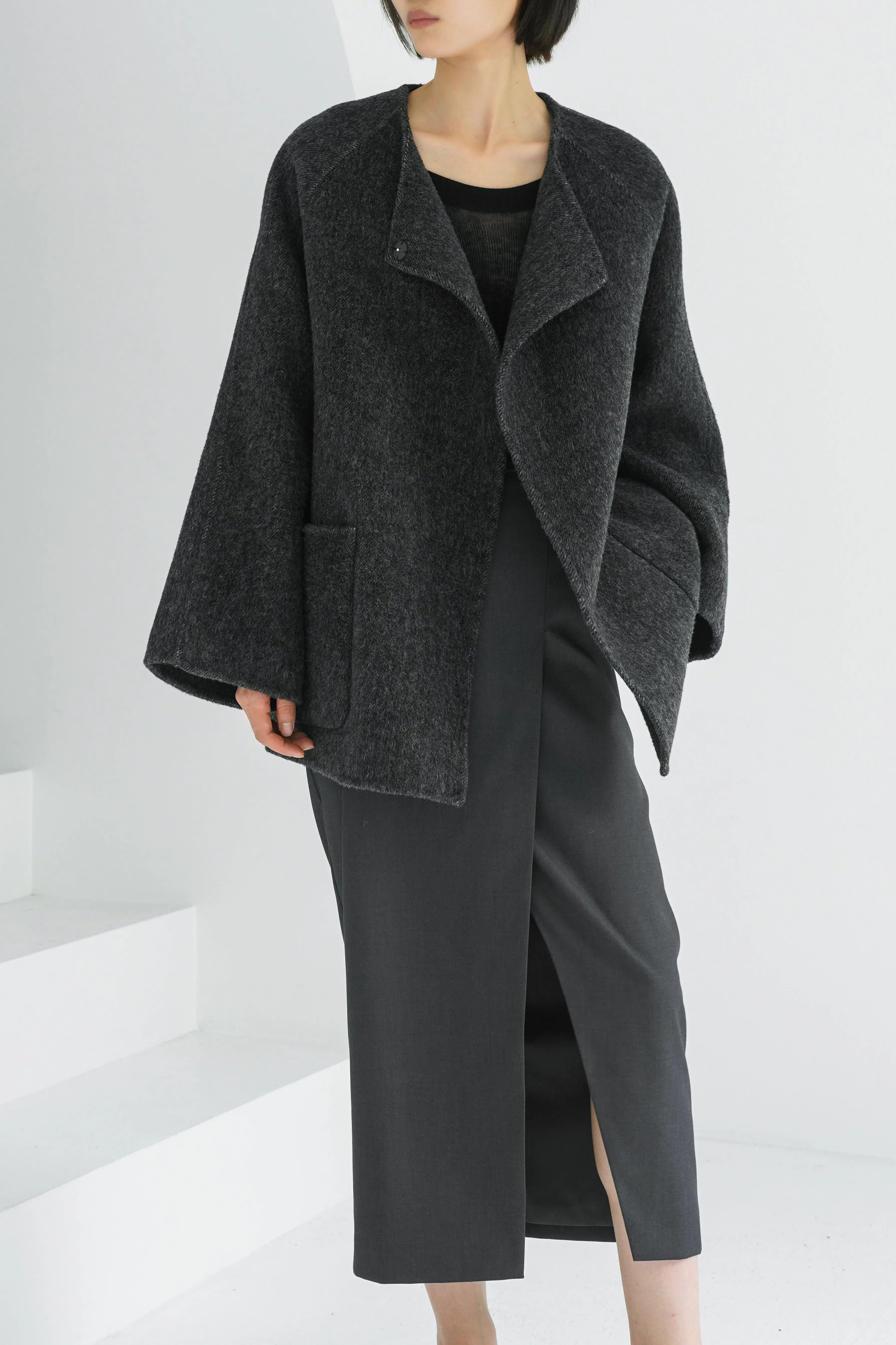 Miley Wool Blend Coat - Grey