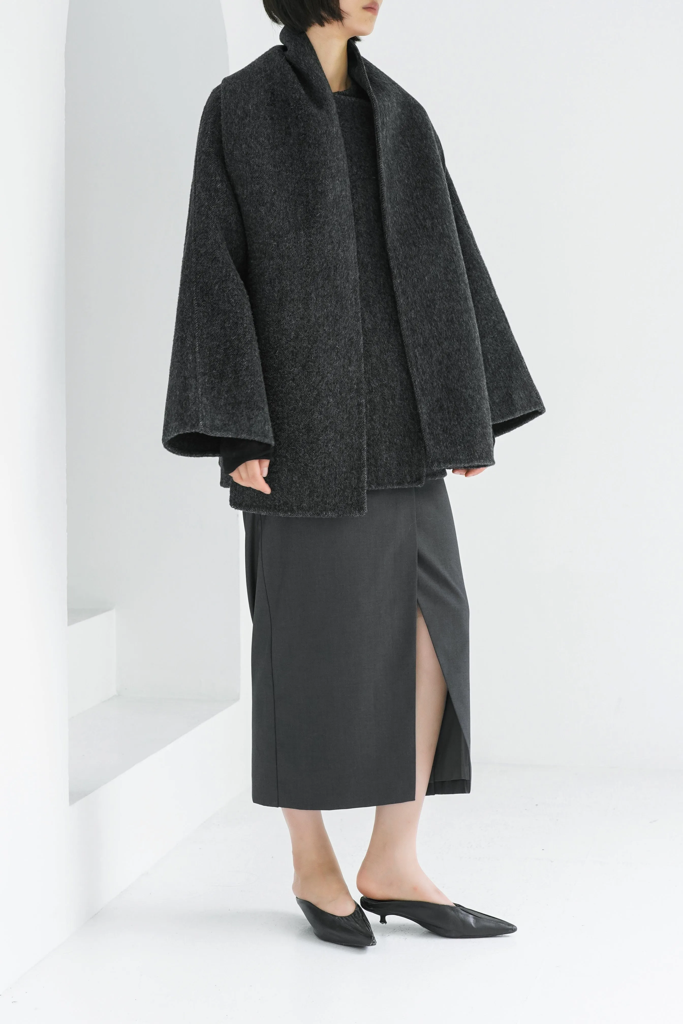 Miley Wool Blend Coat - Grey