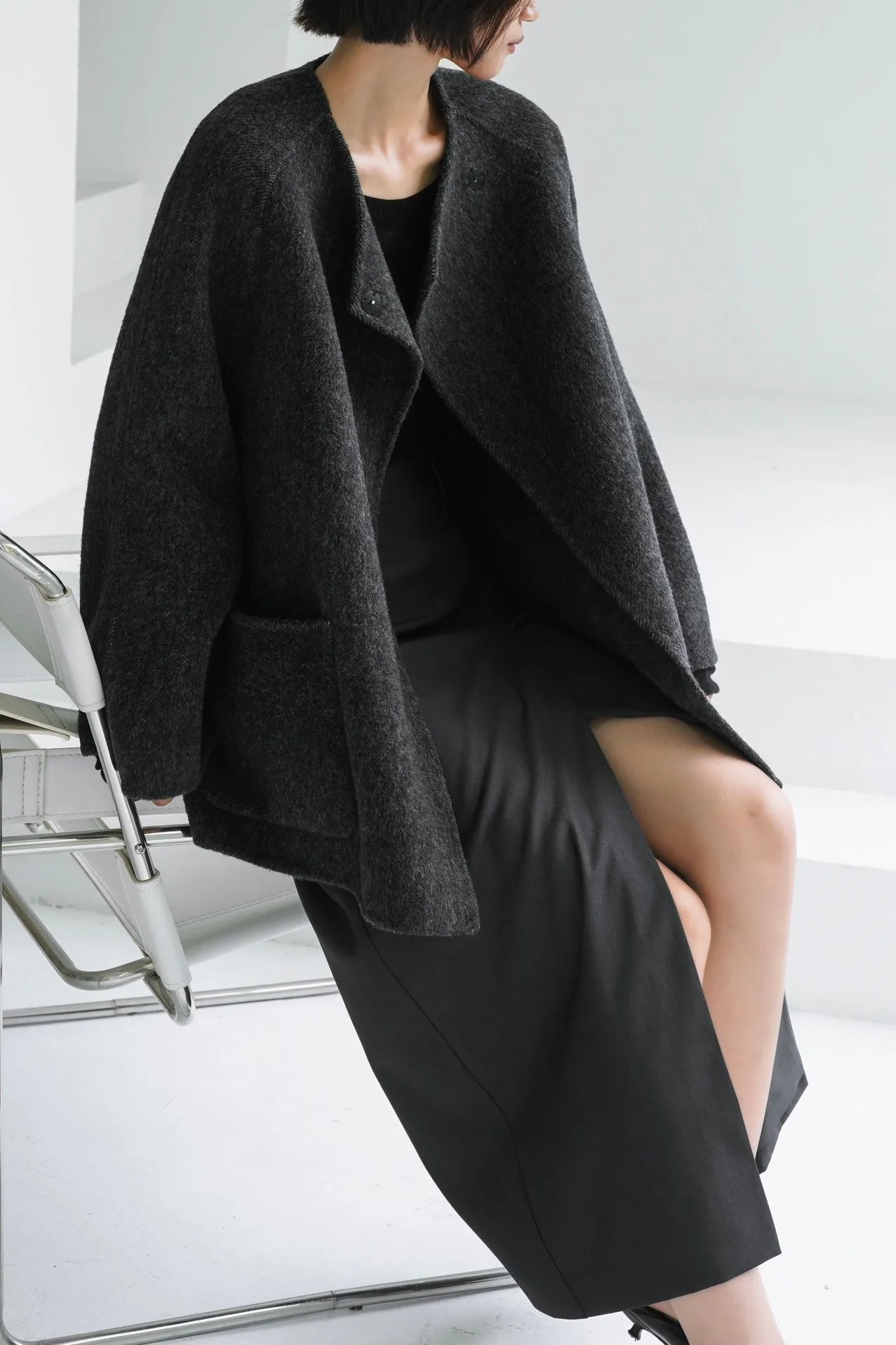Miley Wool Blend Coat - Grey