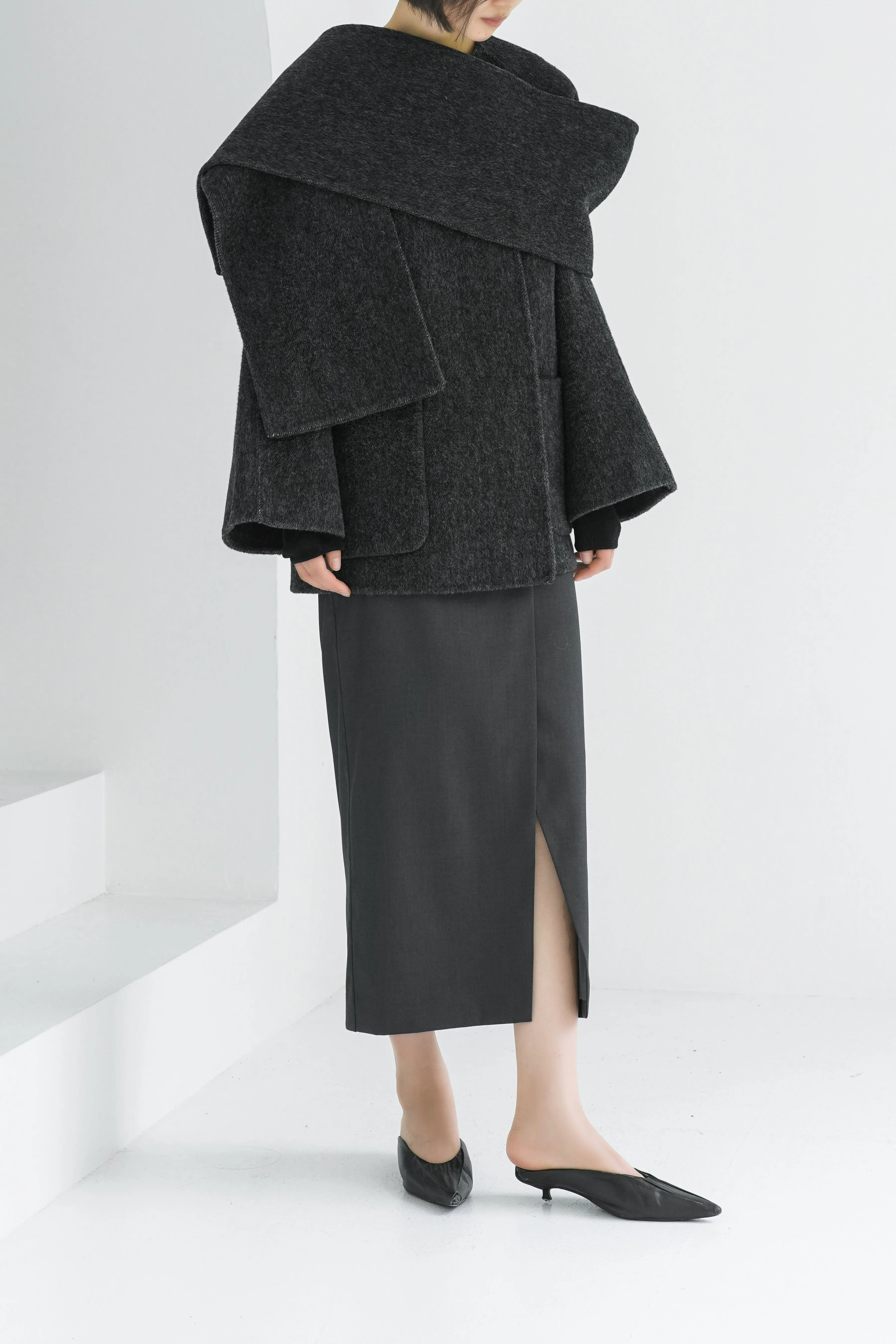Miley Wool Blend Coat - Grey