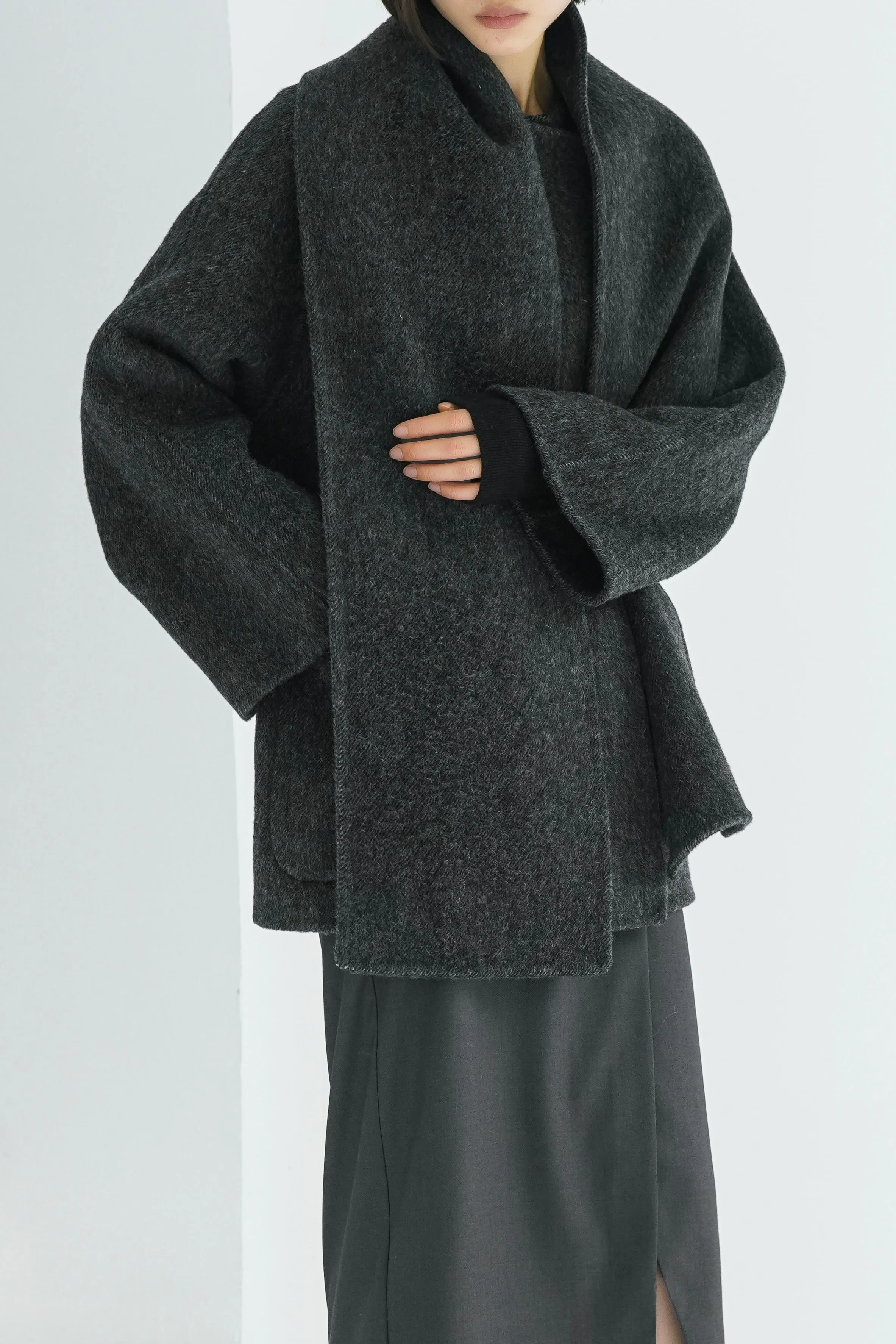 Miley Wool Blend Coat - Grey