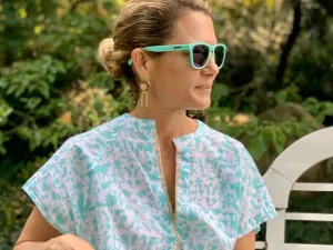 Mint Jaguar Sundress / Short Kaftan