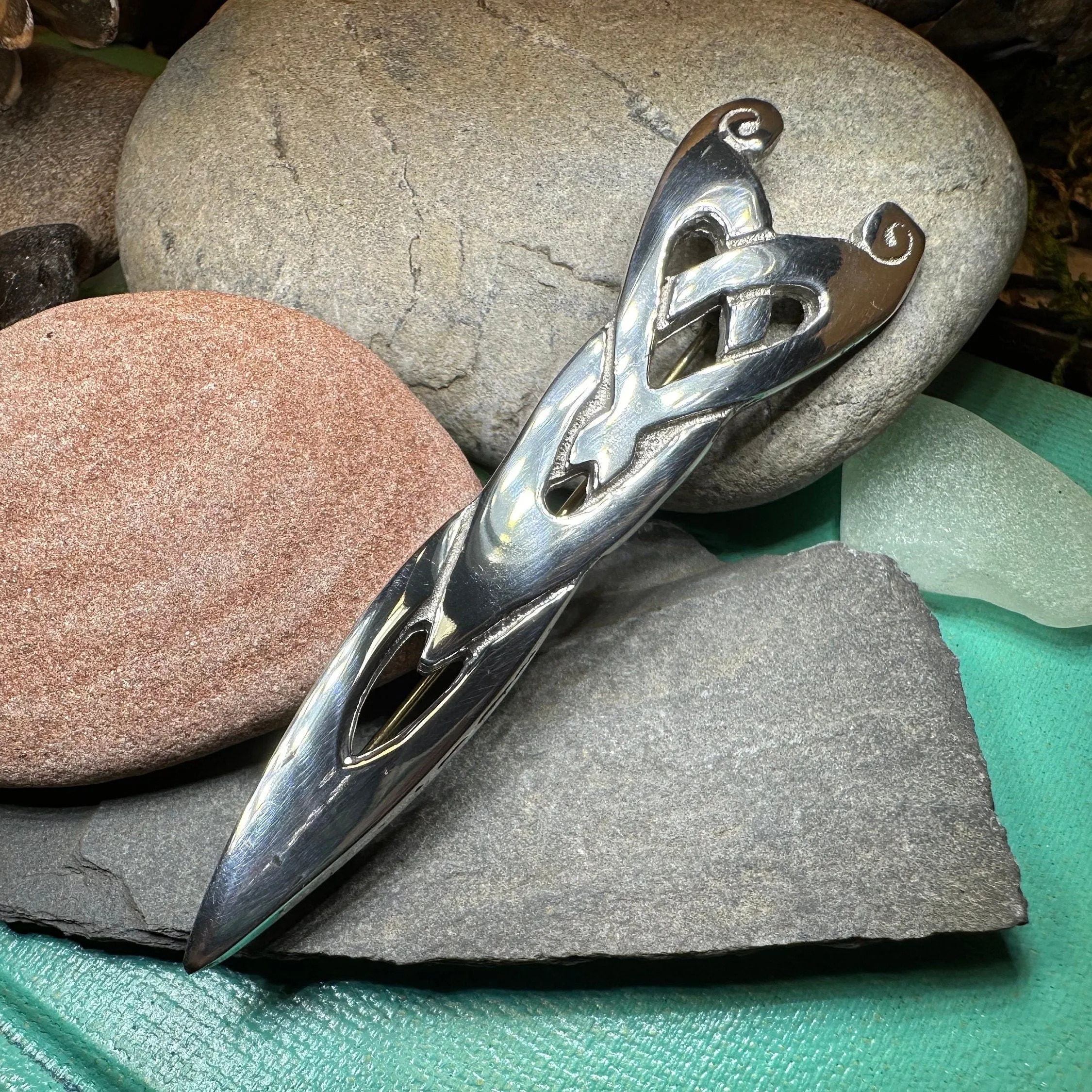 Modern Celtic Kilt Pin