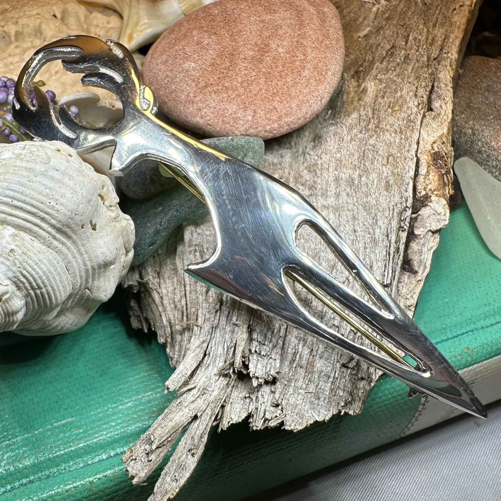 Modern Scottish Stag Kilt Pin