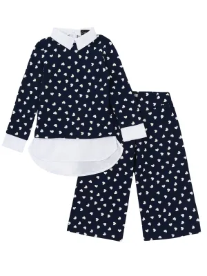 Mommy & Me Heart To Heart Dressy Pants Set by Kids Couture