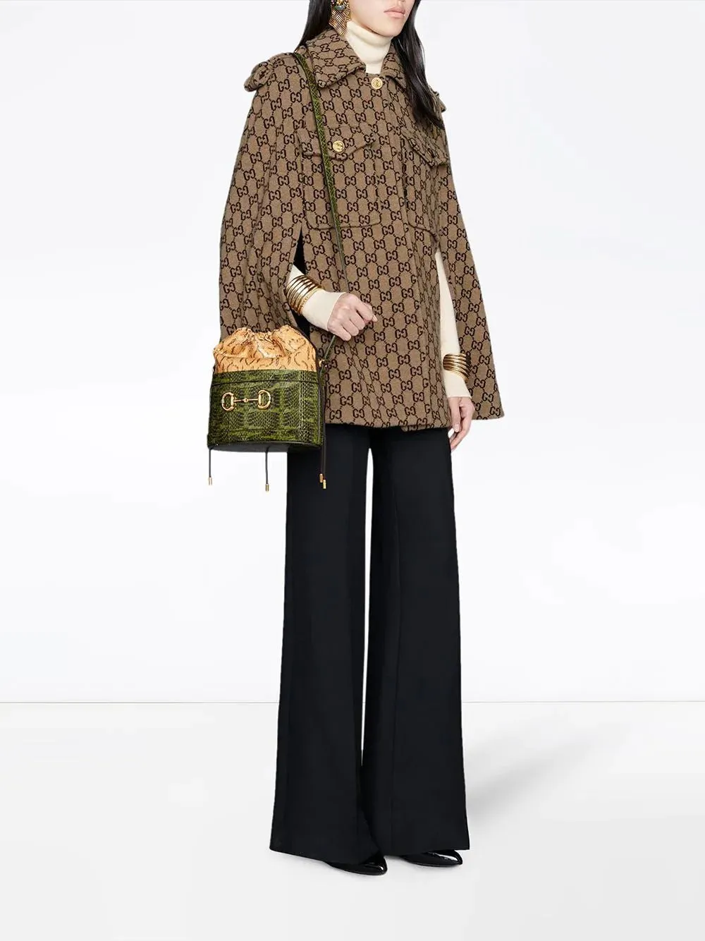 Monogram Wool Cape