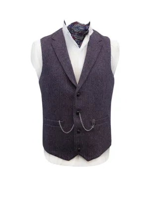 Moore Mulberry Tweed Waistcoat & Vest