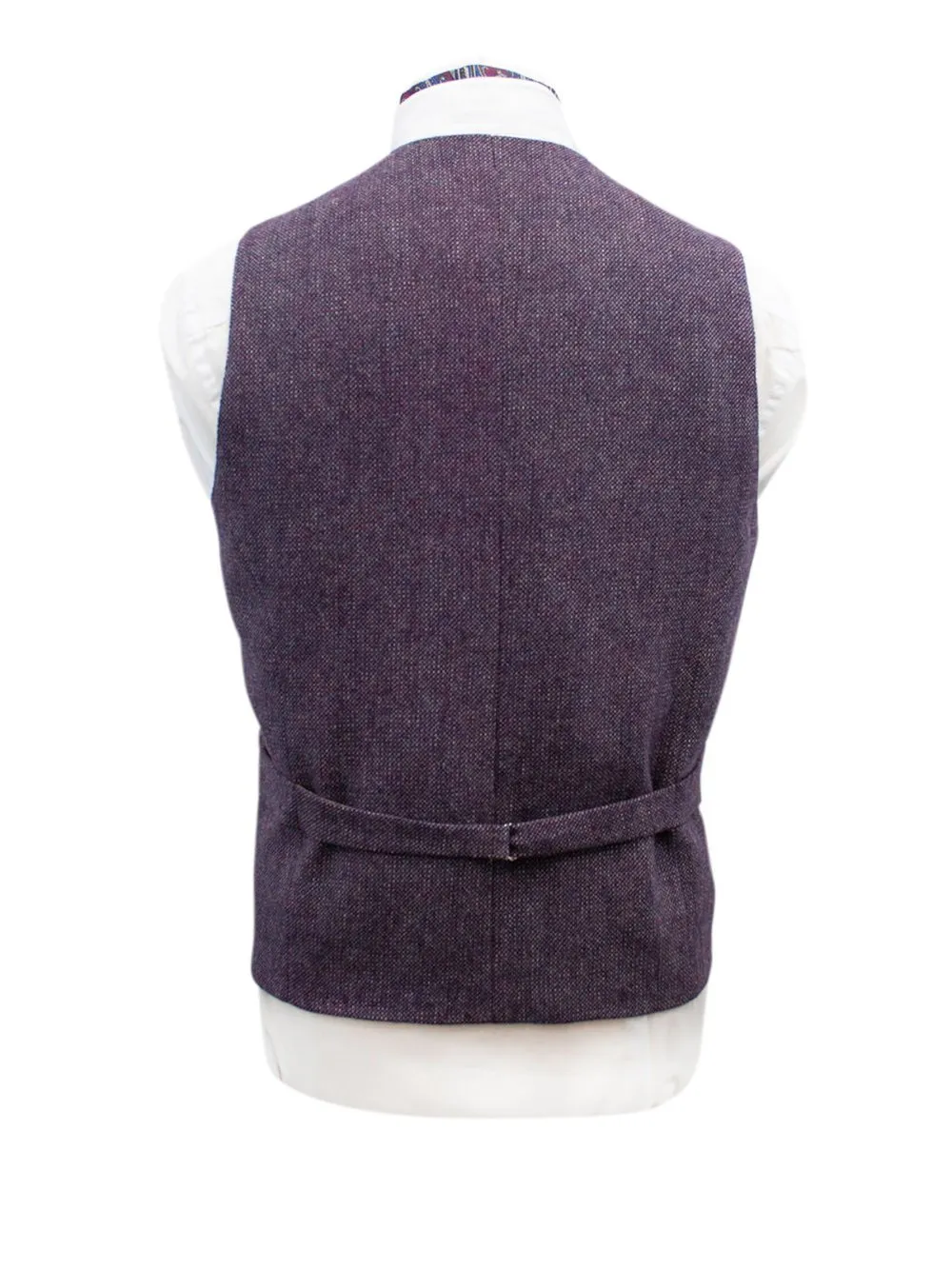 Moore Mulberry Tweed Waistcoat & Vest