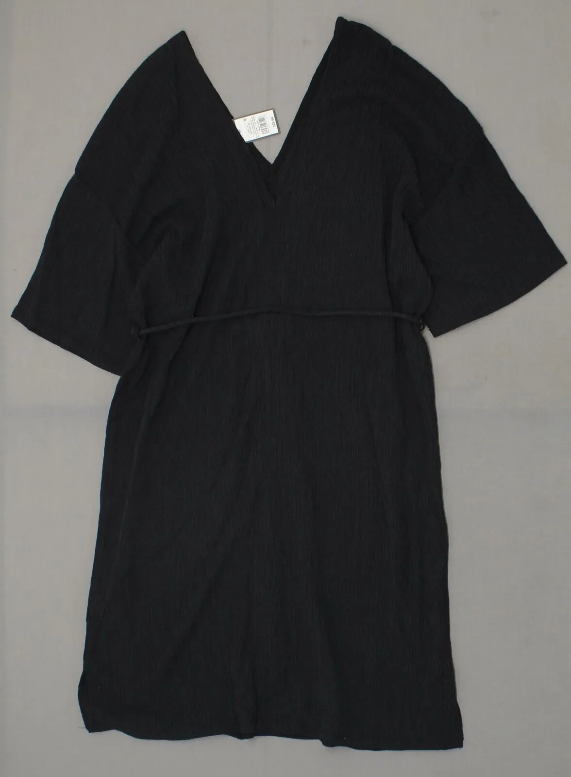 Mossimo Women's Double V-Neck Crinkle Shift Dress with Waist Tie