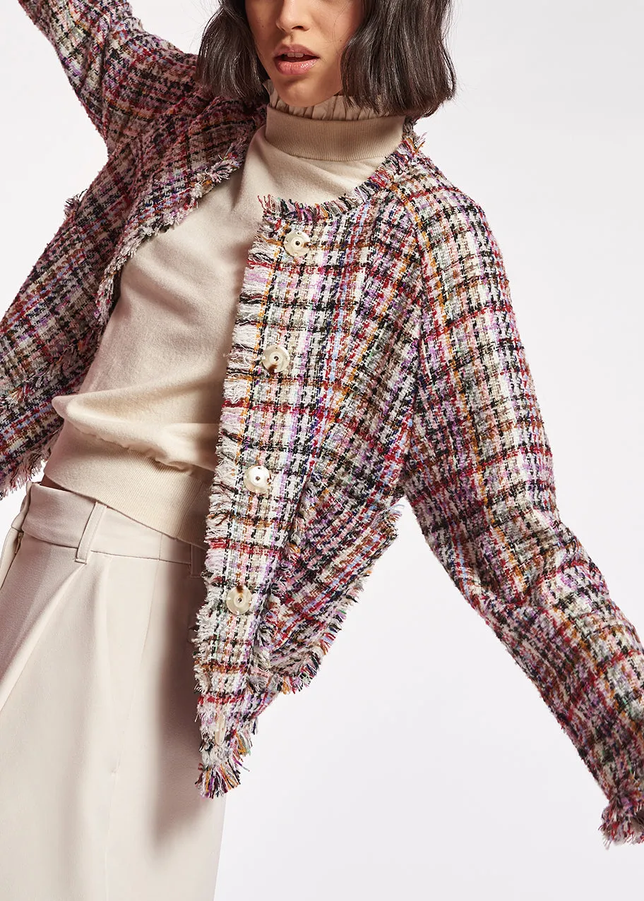 Multicolor tweed jacket