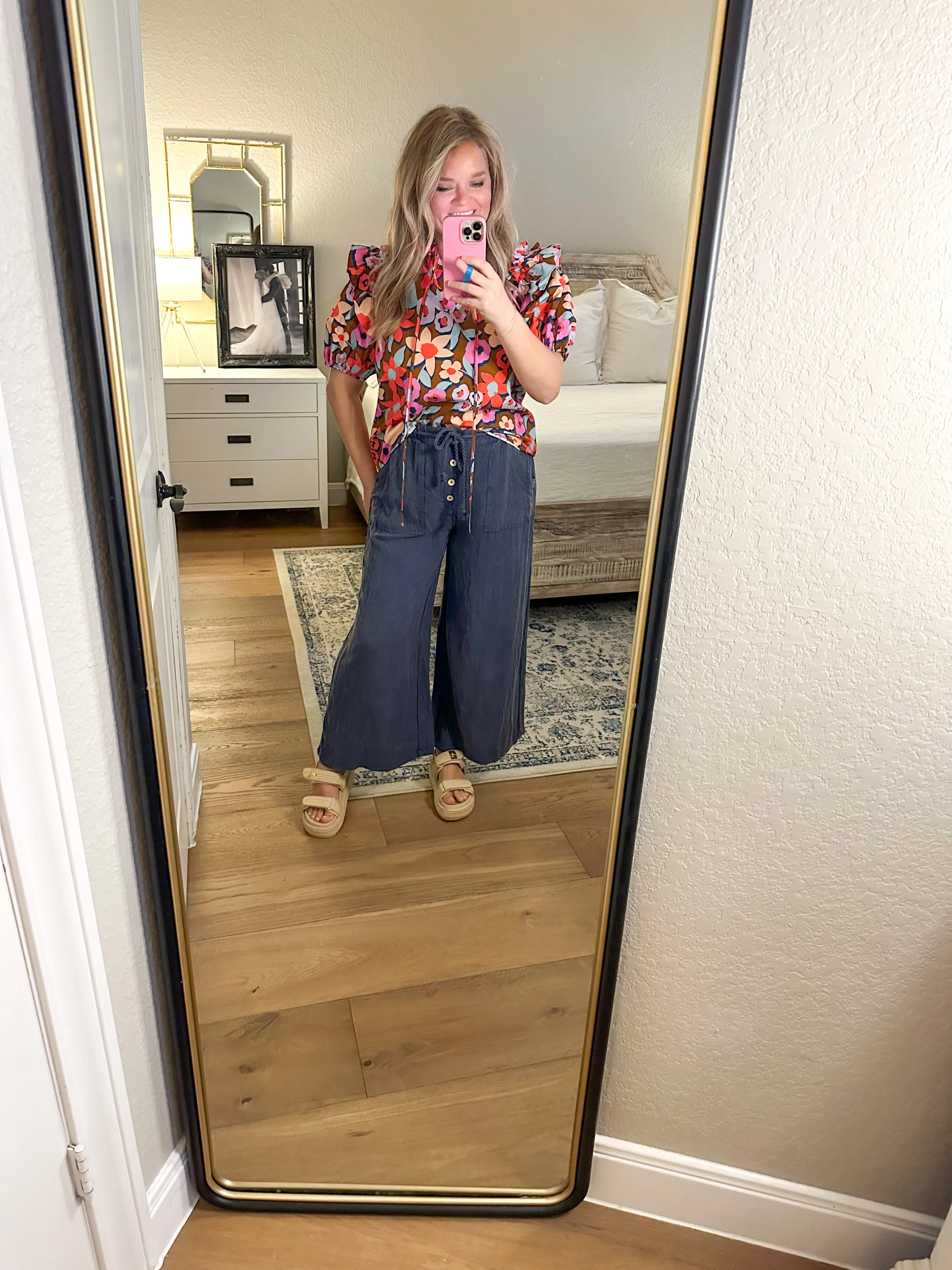 Navy Mineral Wash Pants