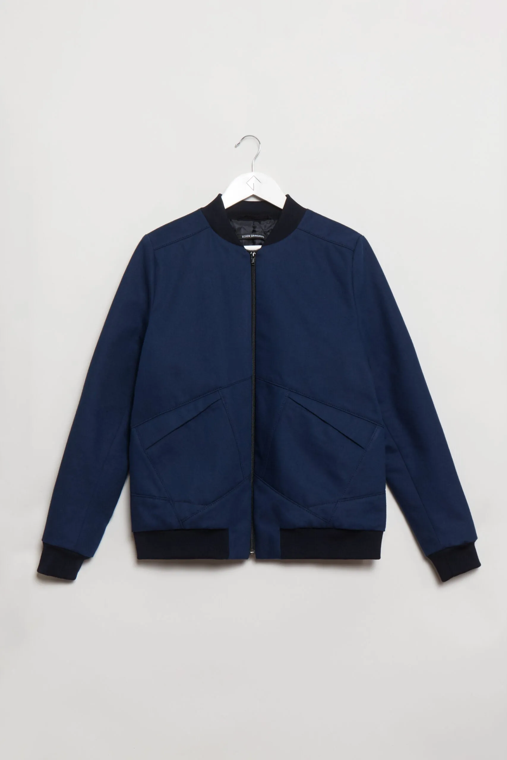 Navy Wool Bomber