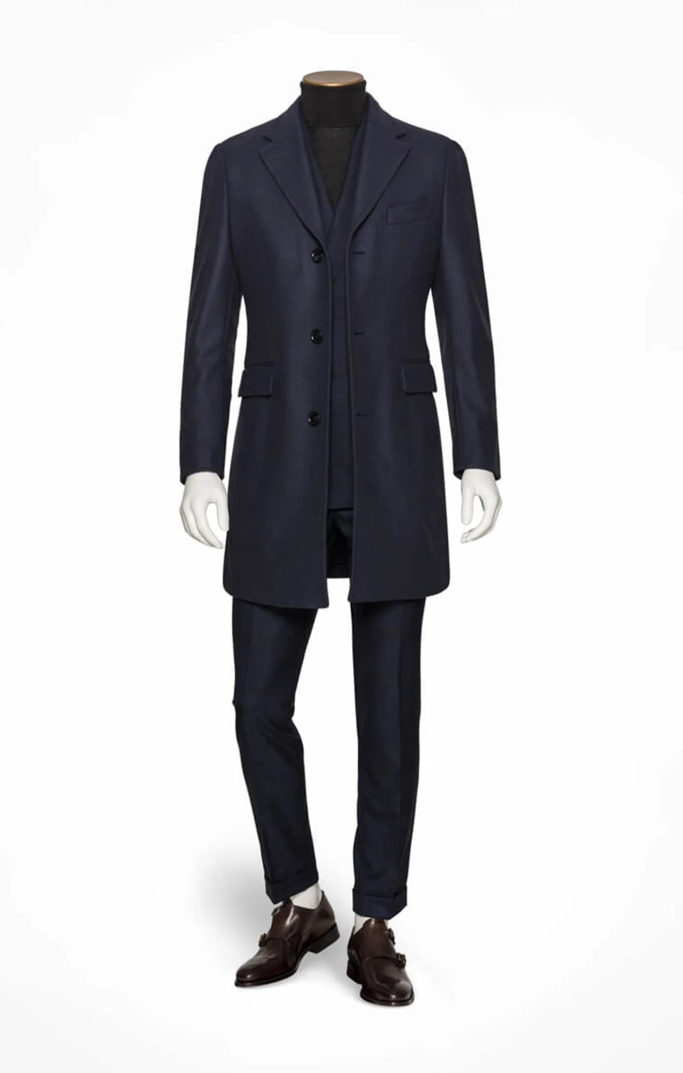 Nesti Onelio Navy Blue Merino Wool Blend