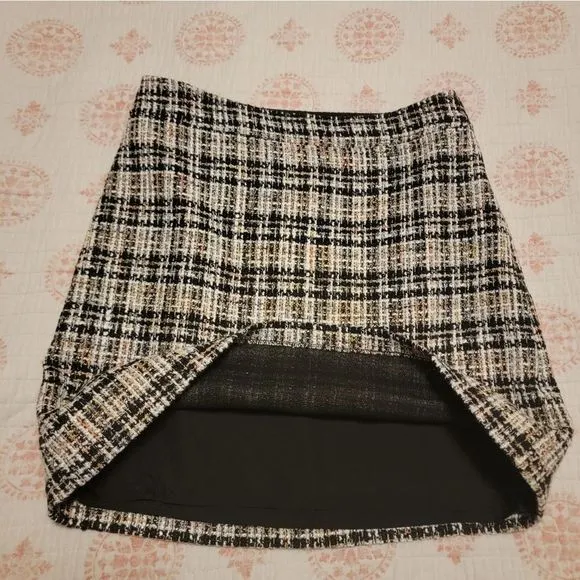 NEW LOFT Ann Taylor Tweed Shimmer Shift Skirt