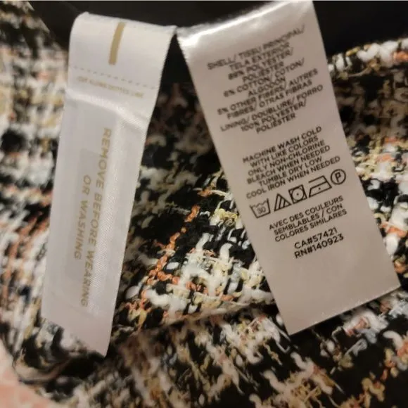 NEW LOFT Ann Taylor Tweed Shimmer Shift Skirt