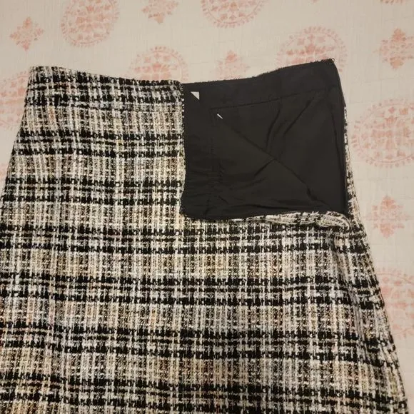 NEW LOFT Ann Taylor Tweed Shimmer Shift Skirt